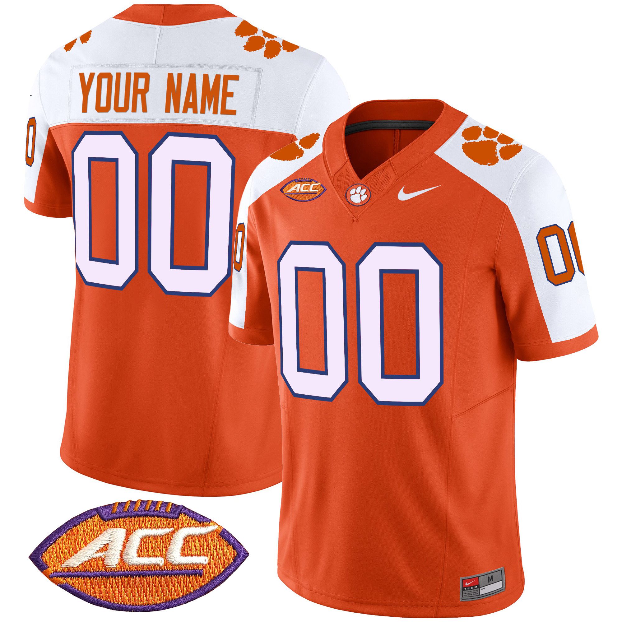 Men Clemson Tigers Orange 2024 Nike Vapor Limited Custom NCAA Jersey